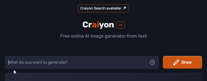 「Craiyon」AI画像生成ツール