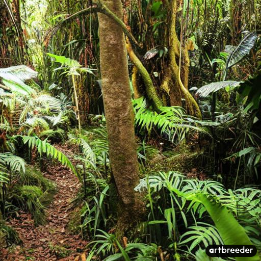林からジャングルになる画像-AI057%