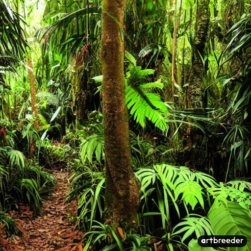林からジャングルになる画像-AI090%