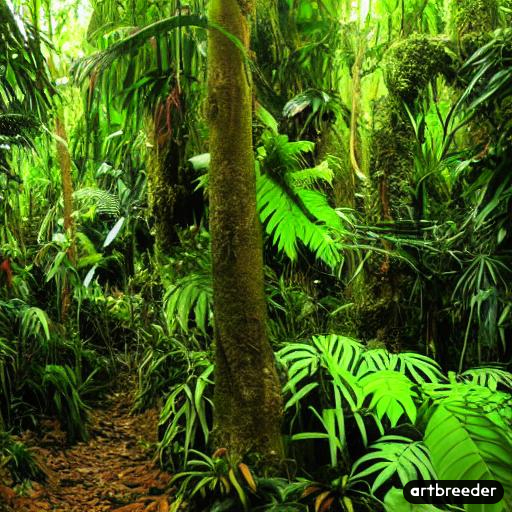 林からジャングルになる画像-AI100%