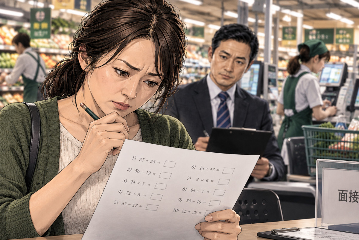 スーパーのパート面接で、なぜ1分間の簡単な算数をやらされるのか？――計算テストで見られているもの