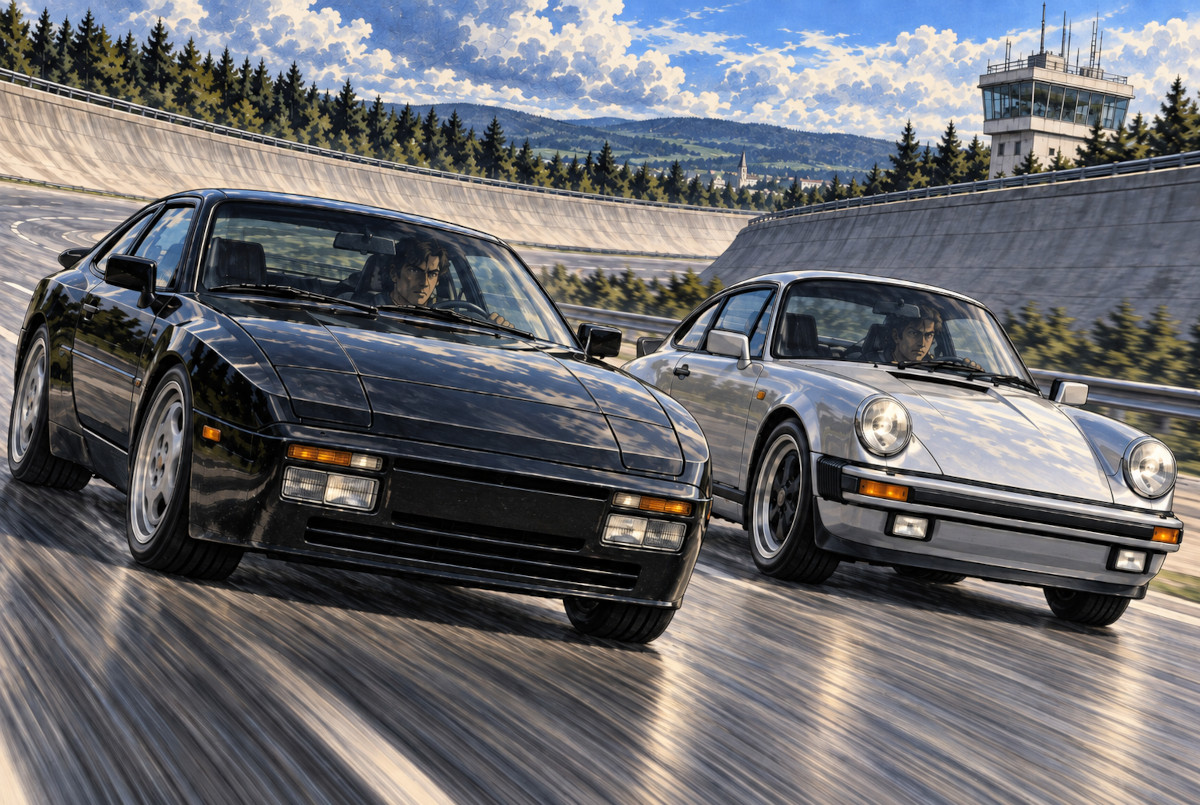1989年型ポルシェ944 Turboと911 Carrera 3.2の性能比較イメージ