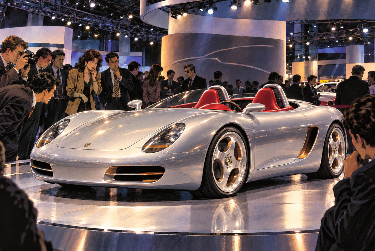 1993年のPorsche Boxster ConceptをイメージしたAI生成イラスト