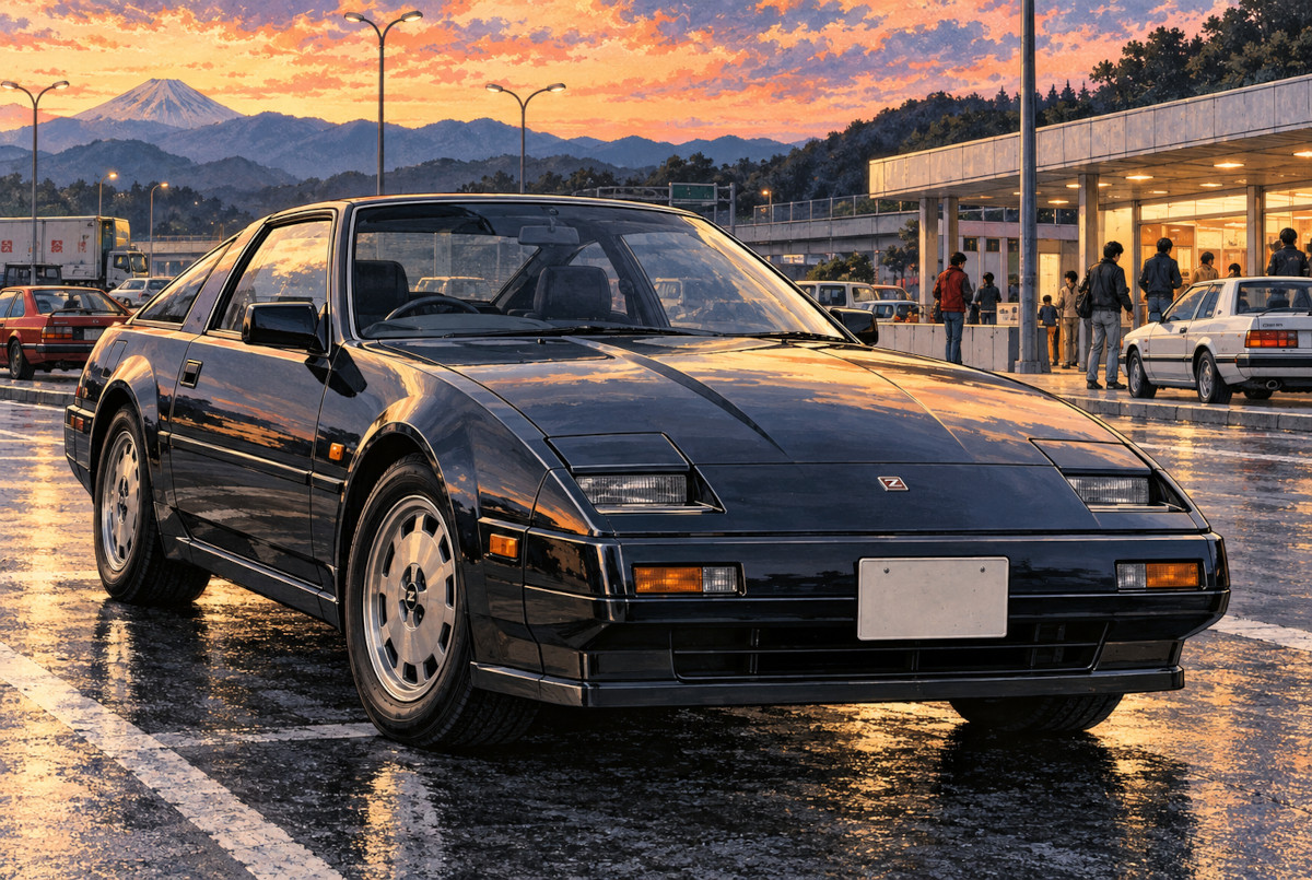 1983年に登場したZ31型フェアレディZ 300ZXをイメージしたAI生成画像